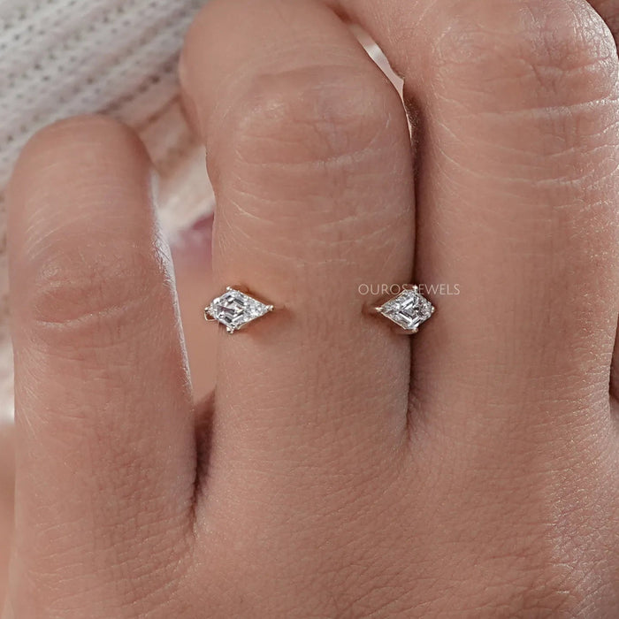 Open Cuff Lab Diamond Dainty Ring