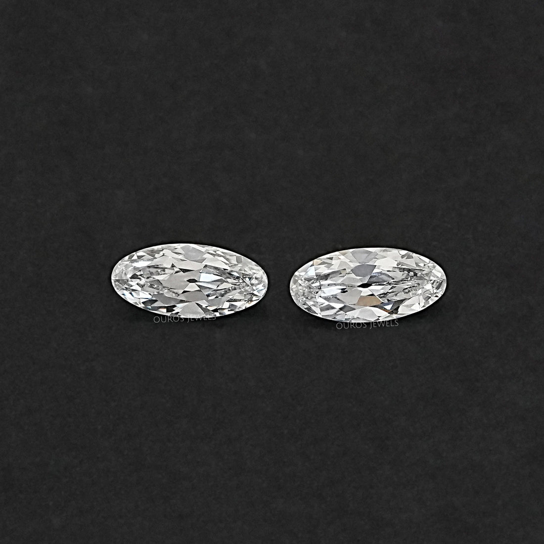 Old Mine Moval Cut Lab Diamond Matching Pair Loose
