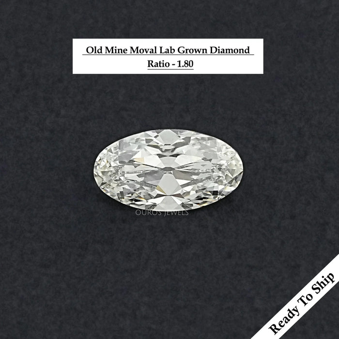 3.43 CT Old Mine Moval Cut Lab Grown Diamond