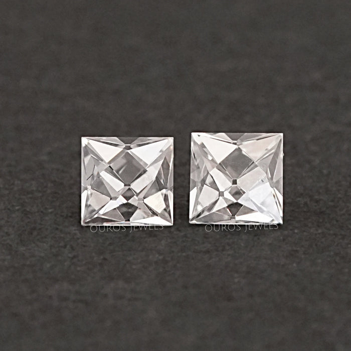 Paire assortie de diamants cultivés en laboratoire à taille française