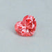 front view of pink lab grown heart shaped diamond