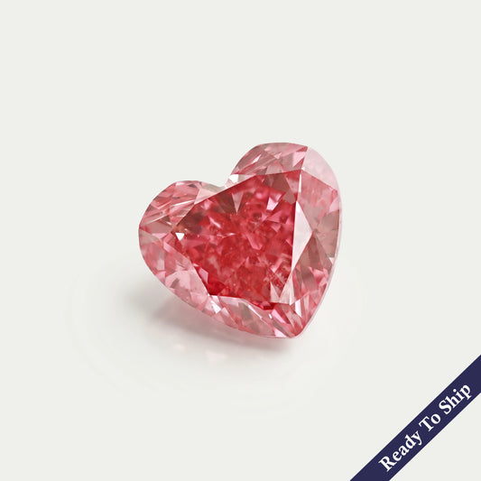 Pink Heart Lab Grown Loose Diamond