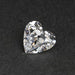 front view of old mine heart cut lab grown diamond on black fabric