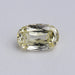 front view of vivid yellow old mine elongated cushion cut diamond loose