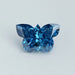 front view of 0.55 carat blue butterfly cut lab grown diamond loose