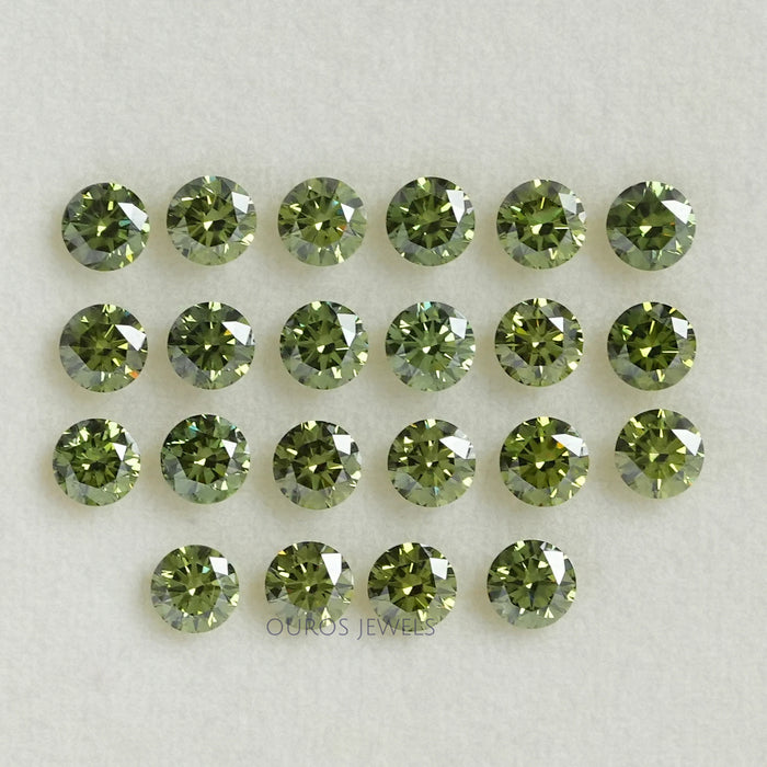 Green Round Cut Lab Grown Diamond