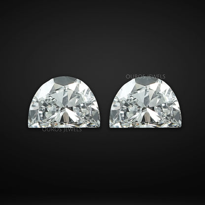 Half Moon Cut Lab Grown Diamond Pair Loose