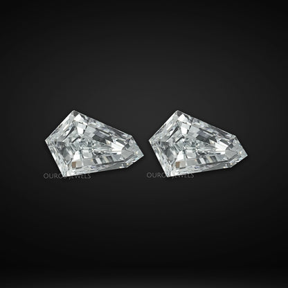 Step Cut Shield Lab Diamond Pair Loose