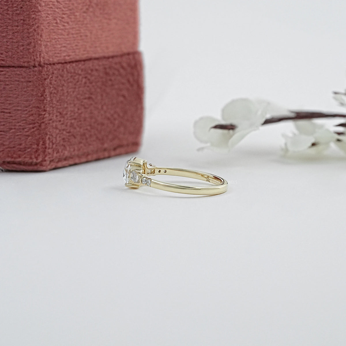 Rose Cut Round And Baguette Diamond Accent Ring Ring