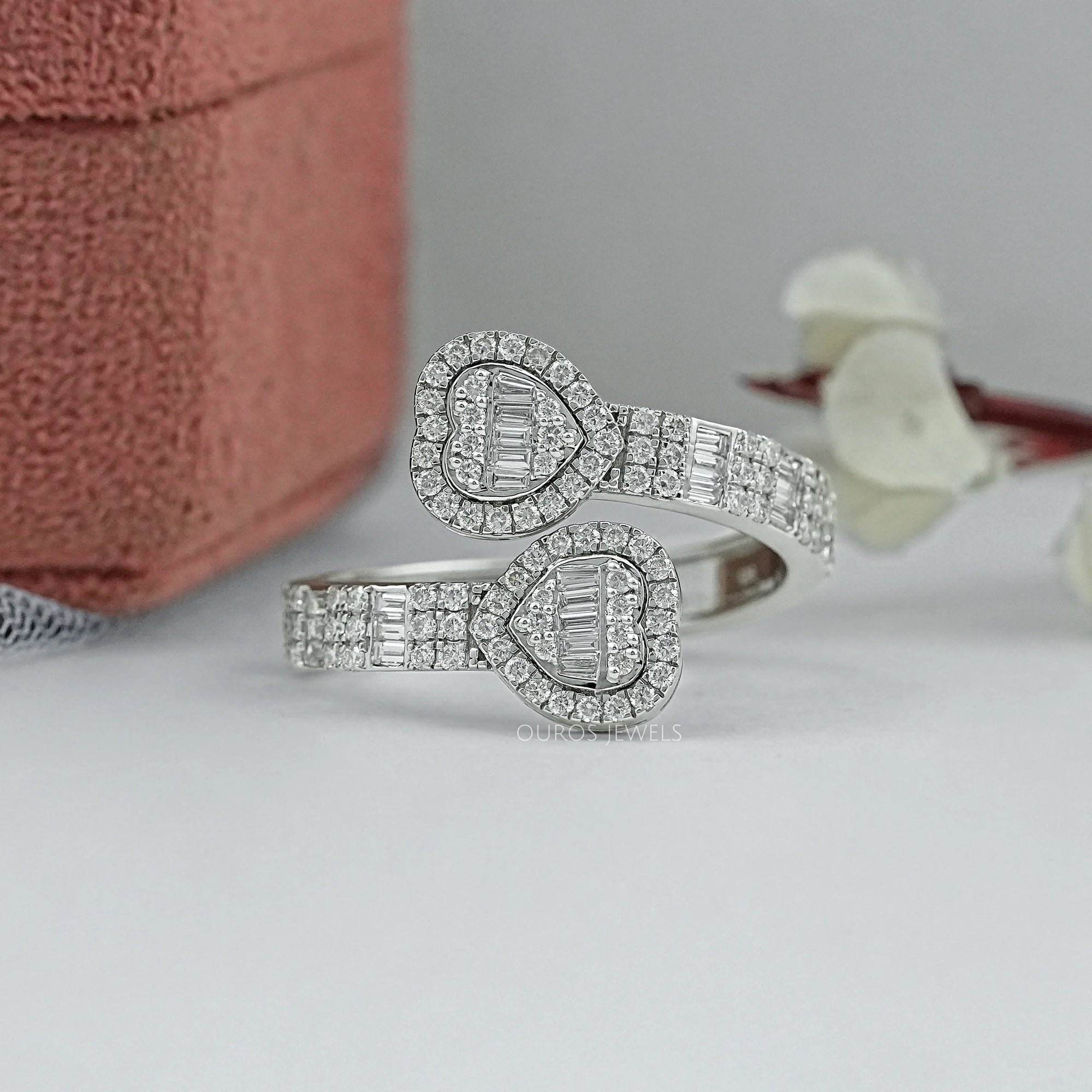 Lab Diamond Cluster Set Bypass Ring Ring