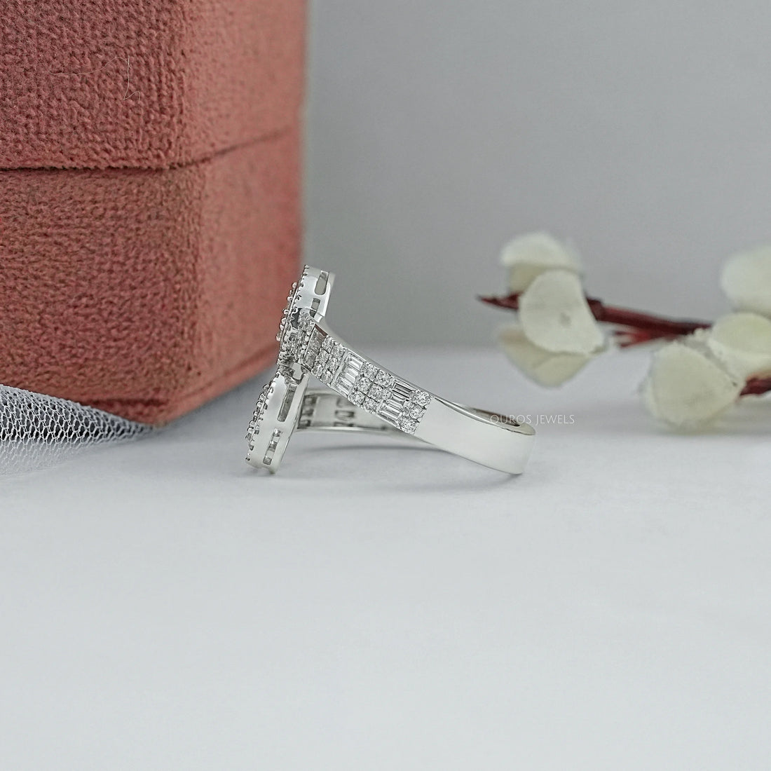 Lab Diamond Cluster Set Bypass Ring Ring