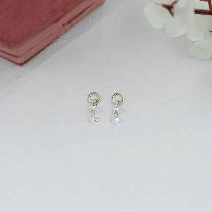 Lab Grown Diamond Drill Charm Earring