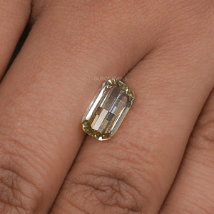 Modified Cut Loose Yellow Diamond on Hand