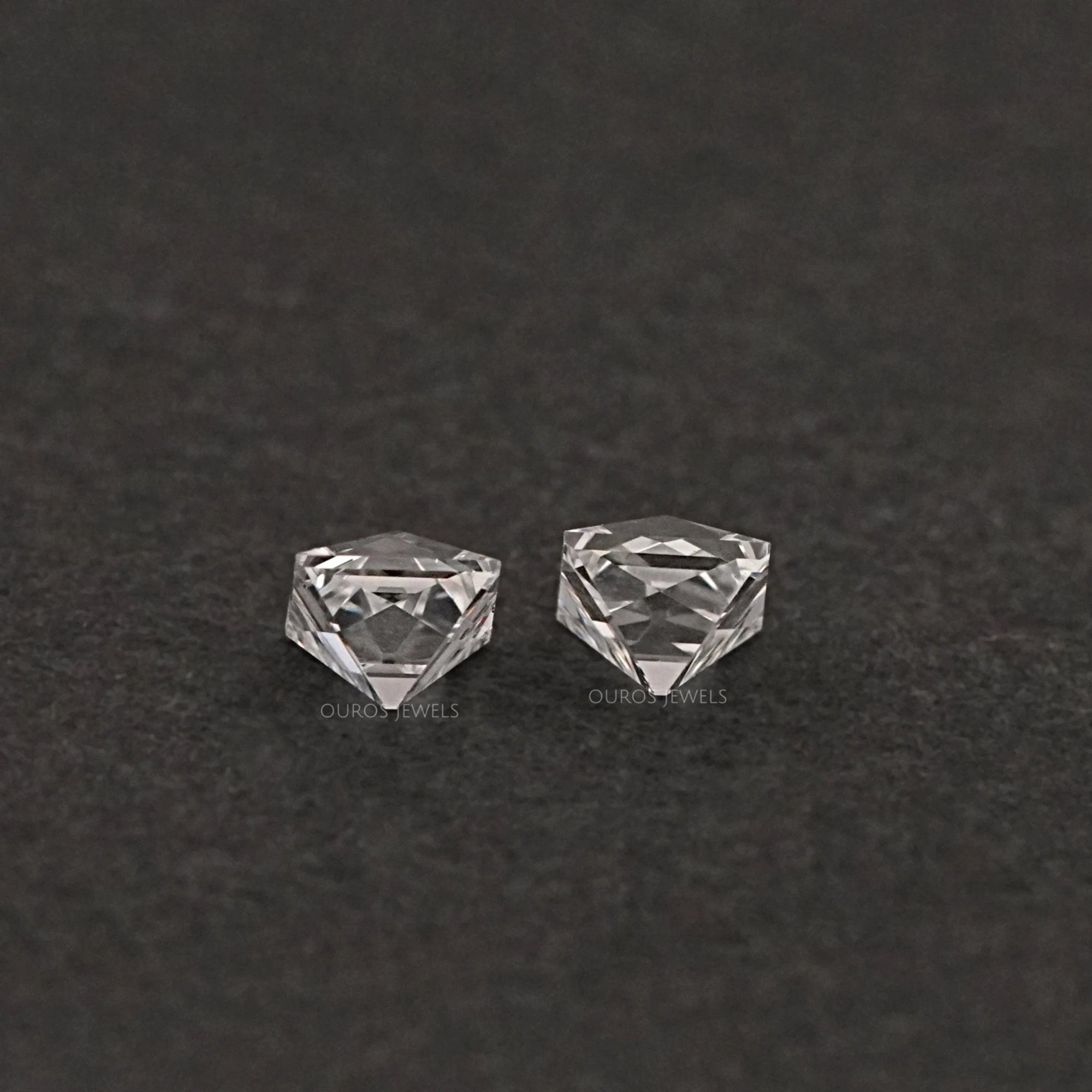 French Cut Lab Grown Diamond Matching Pair Loose