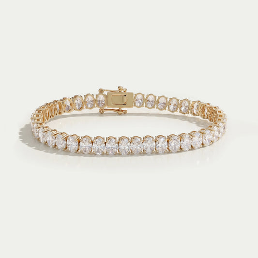 Oval Cut Lab Diamond Tennis Bracelet