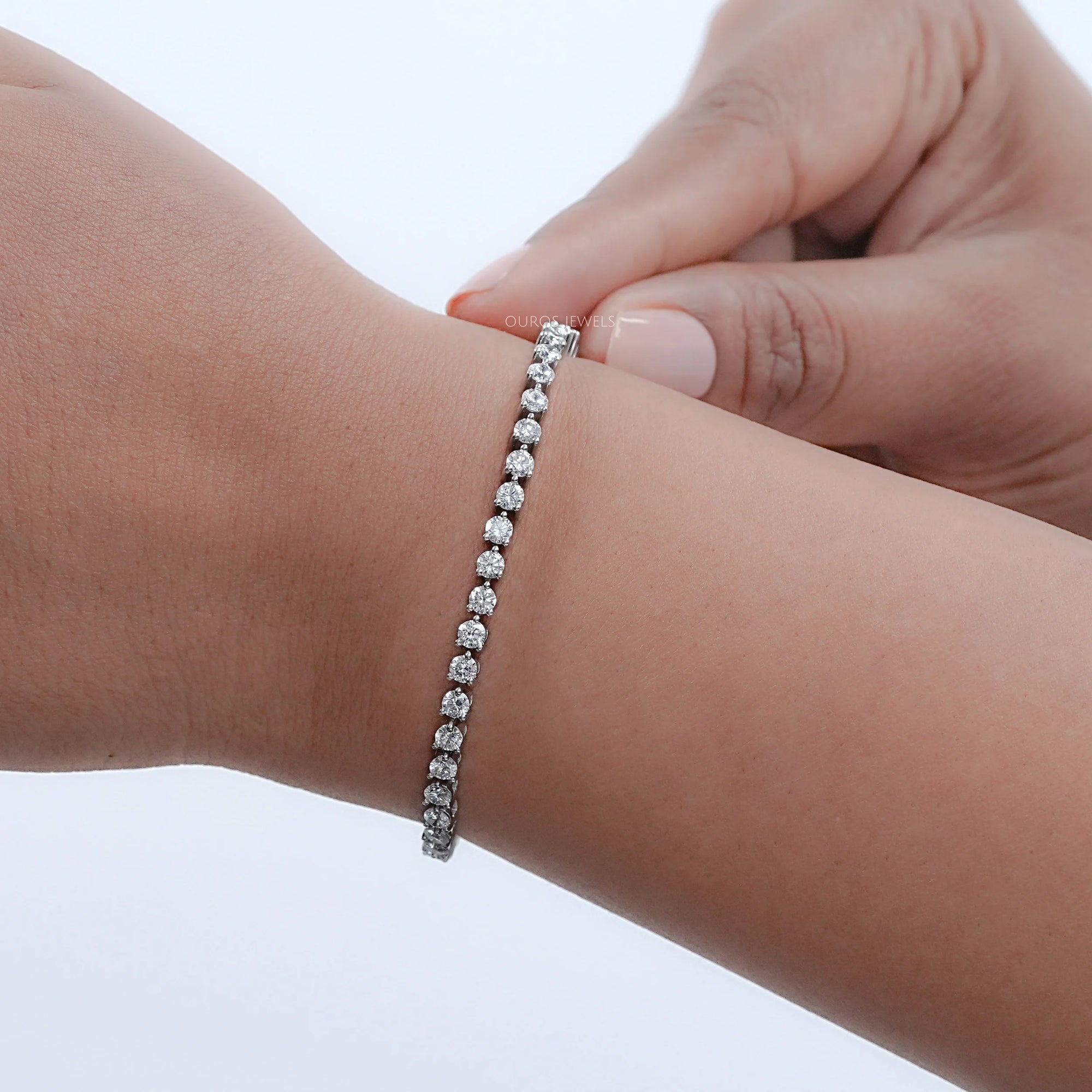 Brilliant Round Lab Diamond Tennis Bracelet Bracelet