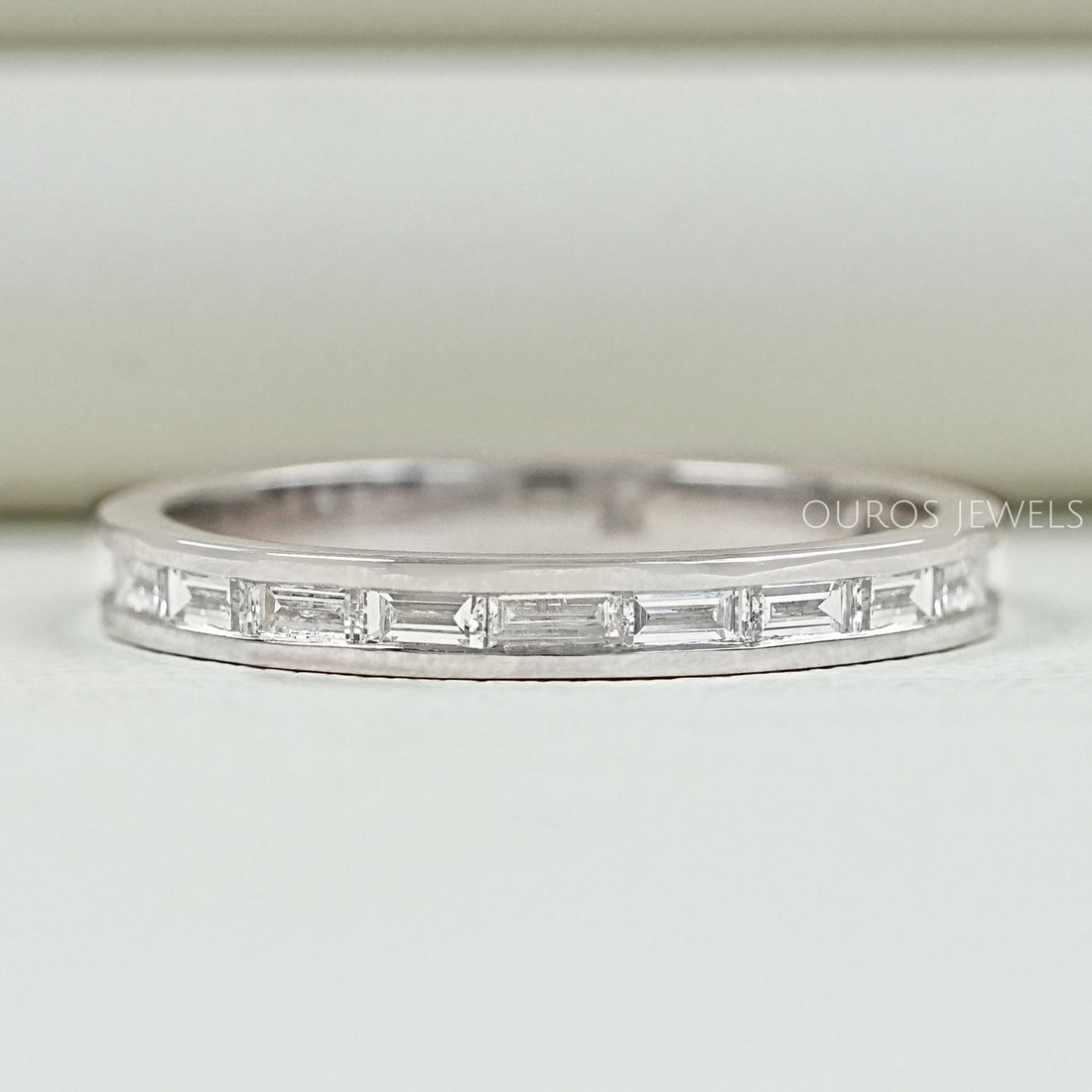 Channel Set Baguette Diamond Wedding Band Ring