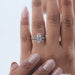 marquise-cut lab diamond solitaire hidden halo engagement ring in finger