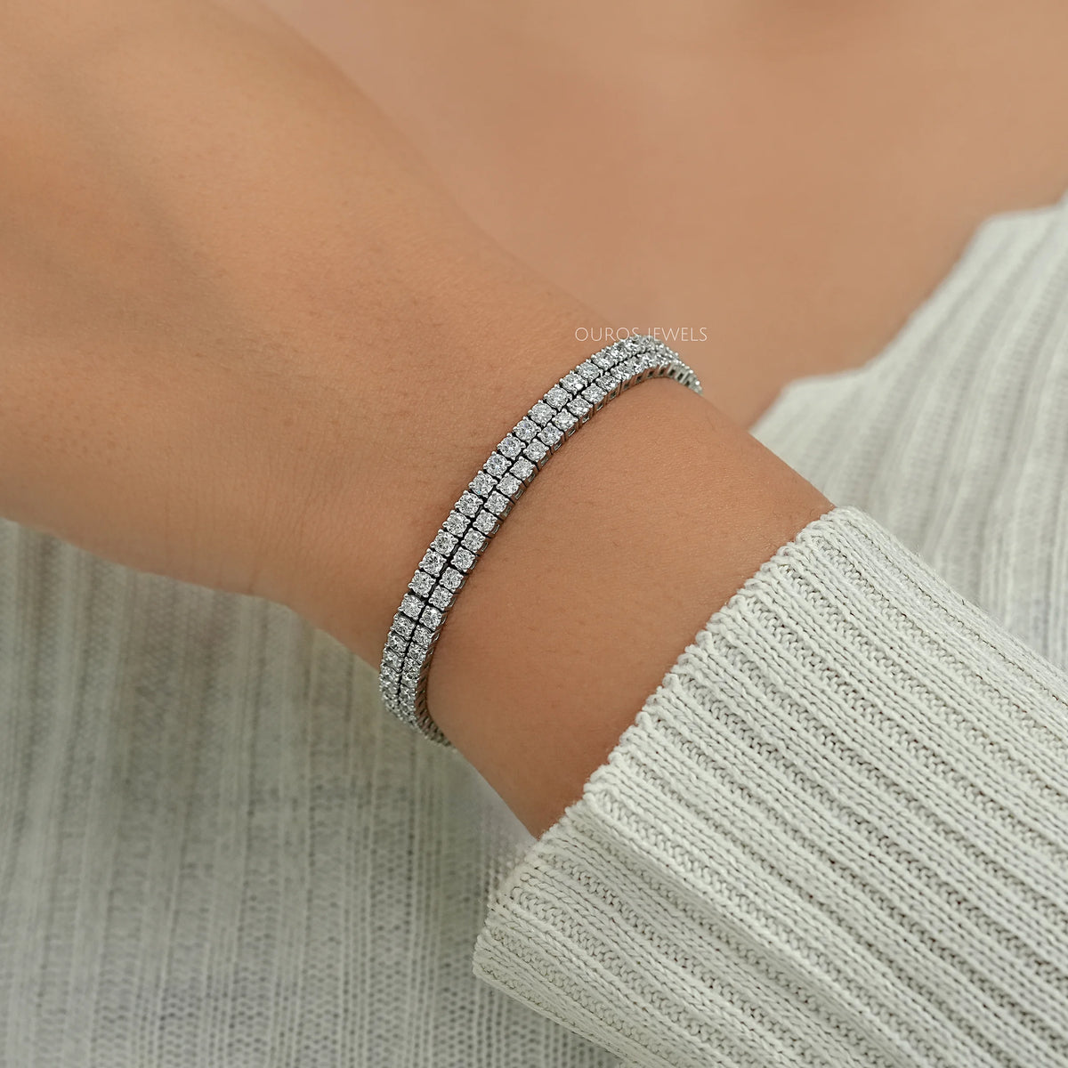 Round Cut Lab Grown Diamond Tennis Bracelet - 3.00 | 4.00 TCW Bracelet
