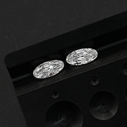 Old Mine Moval Cut Lab Diamond Matching Pair Loose