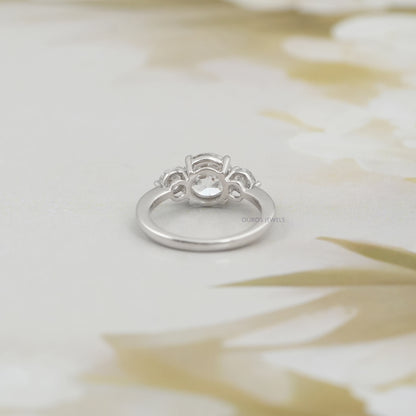 Old European Round Cut Three Stone Engagement Ring Rings