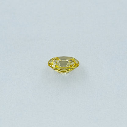 Yellow Old Mine Cushion Cut Lab Grown Diamond