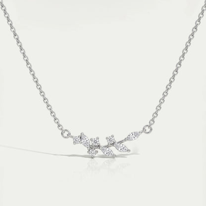 Marquise Cut Lab Diamond Leaf Pendant