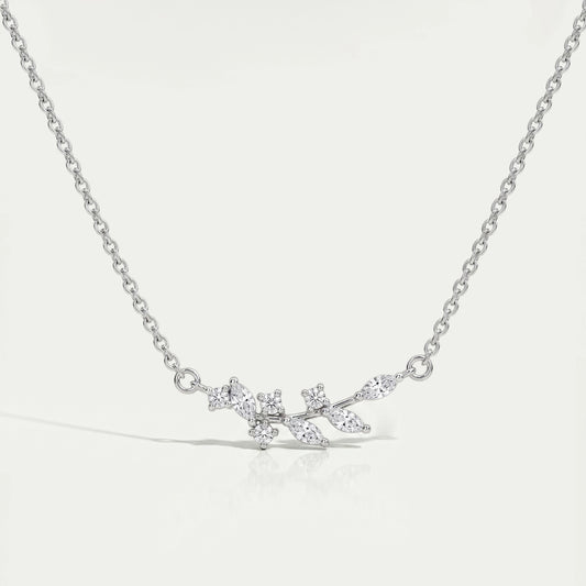 Marquise Cut Lab Diamond Leaf Pendant