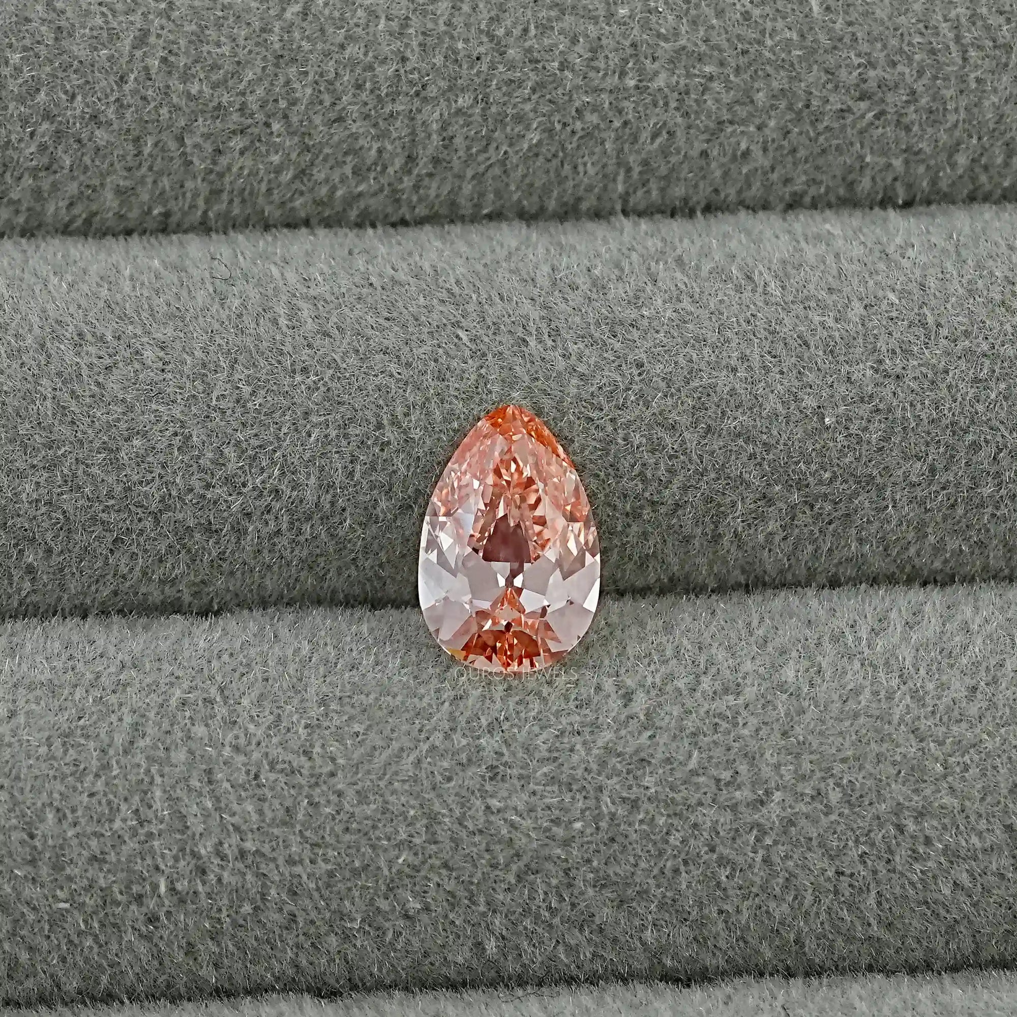 Light Pink Old Mine Pear Lab Grown Diamond Loose