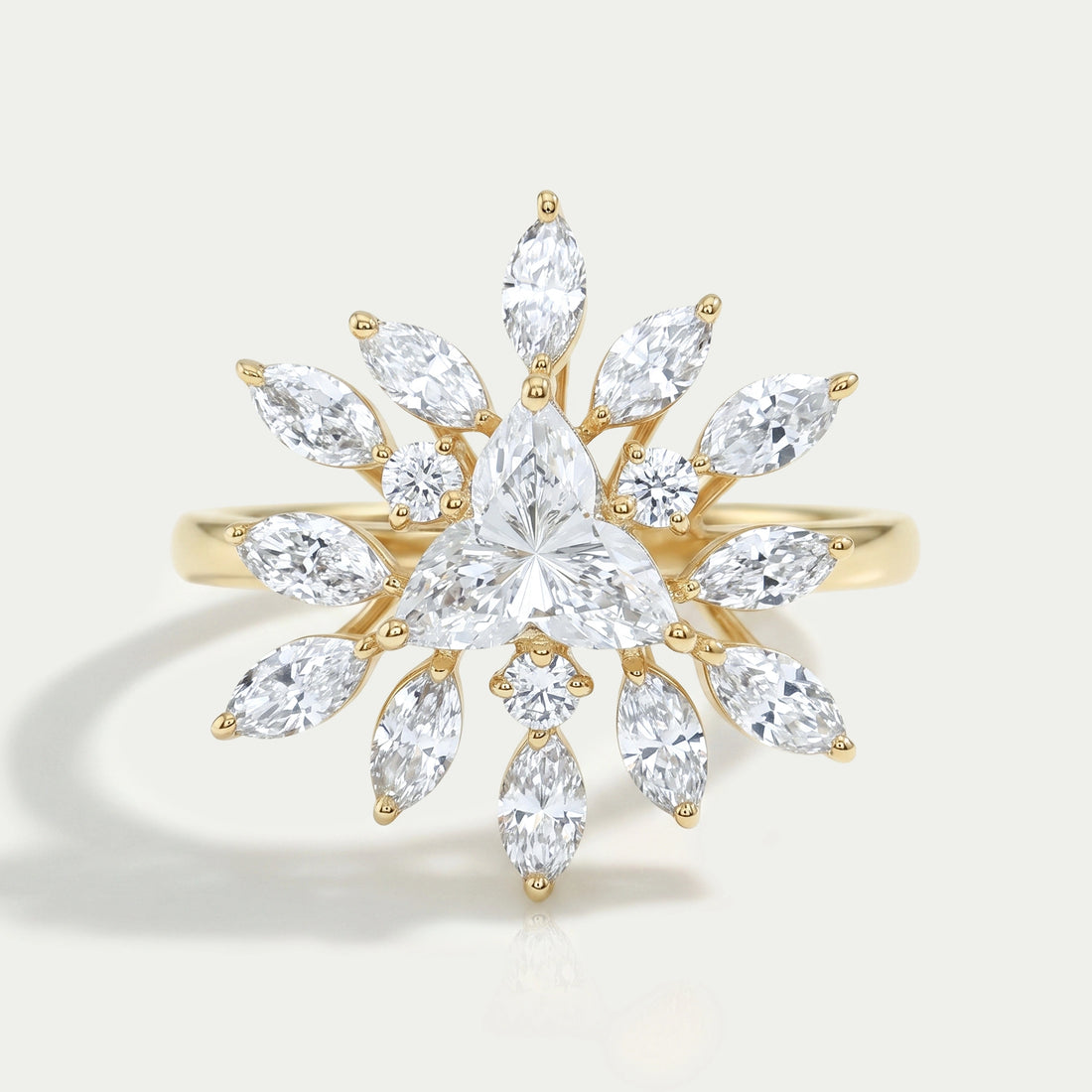Lotus Cut Diamond Engagement Ring