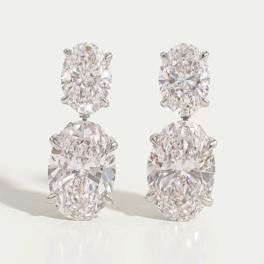 Margot Robbie Annual Oval Lab Diamond Earrings Earrings