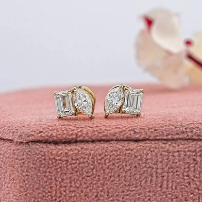Dual Lab Diamond Stud Earrings Earrings