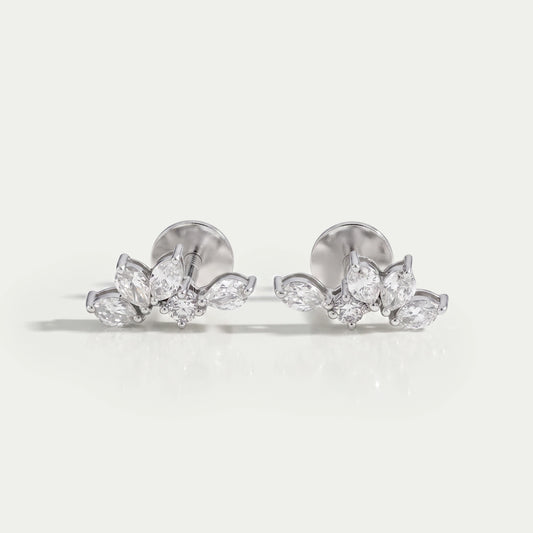 Marquise And Pear Lab Grown Diamond Stud Earrings Earrings
