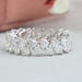front view of marquise cut lab grown diamond full eternity band white gold