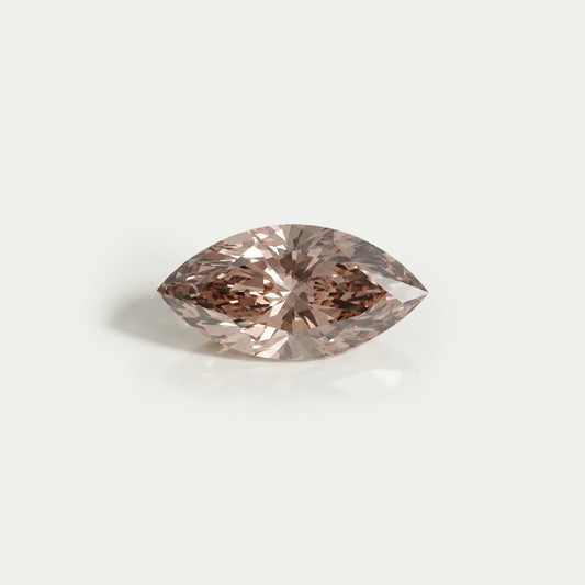 Diamant taille marquise champagne de 1,88 carat