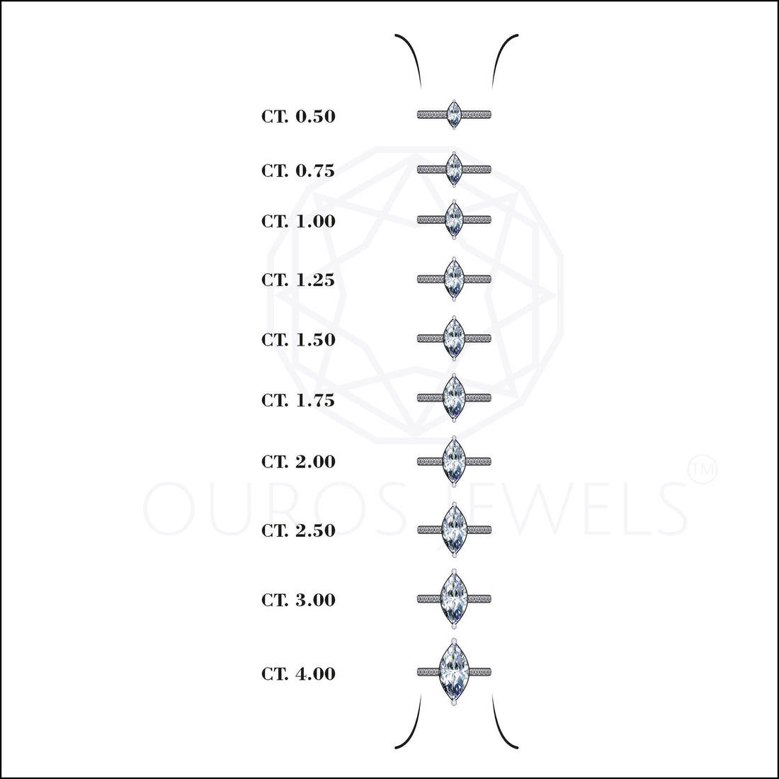 Marquise Cut Lab Grown Diamond Solitaire Accent Ring Ring