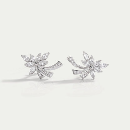 Marquise-Cut Cluster Diamond Earrings Earring