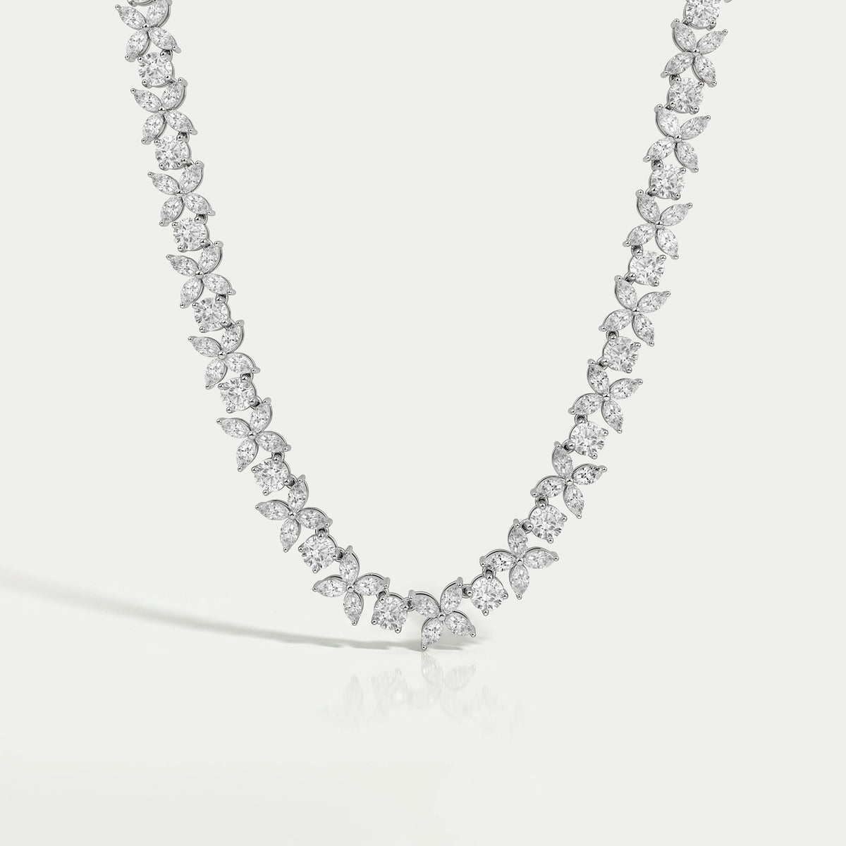 Marquise & Round Diamond Choker Necklace Necklaces