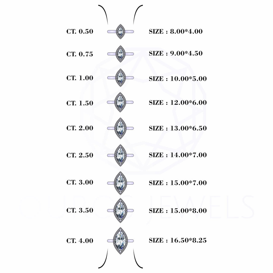 Marquise Diamond Halo Solitaire Engagement Ring Rings