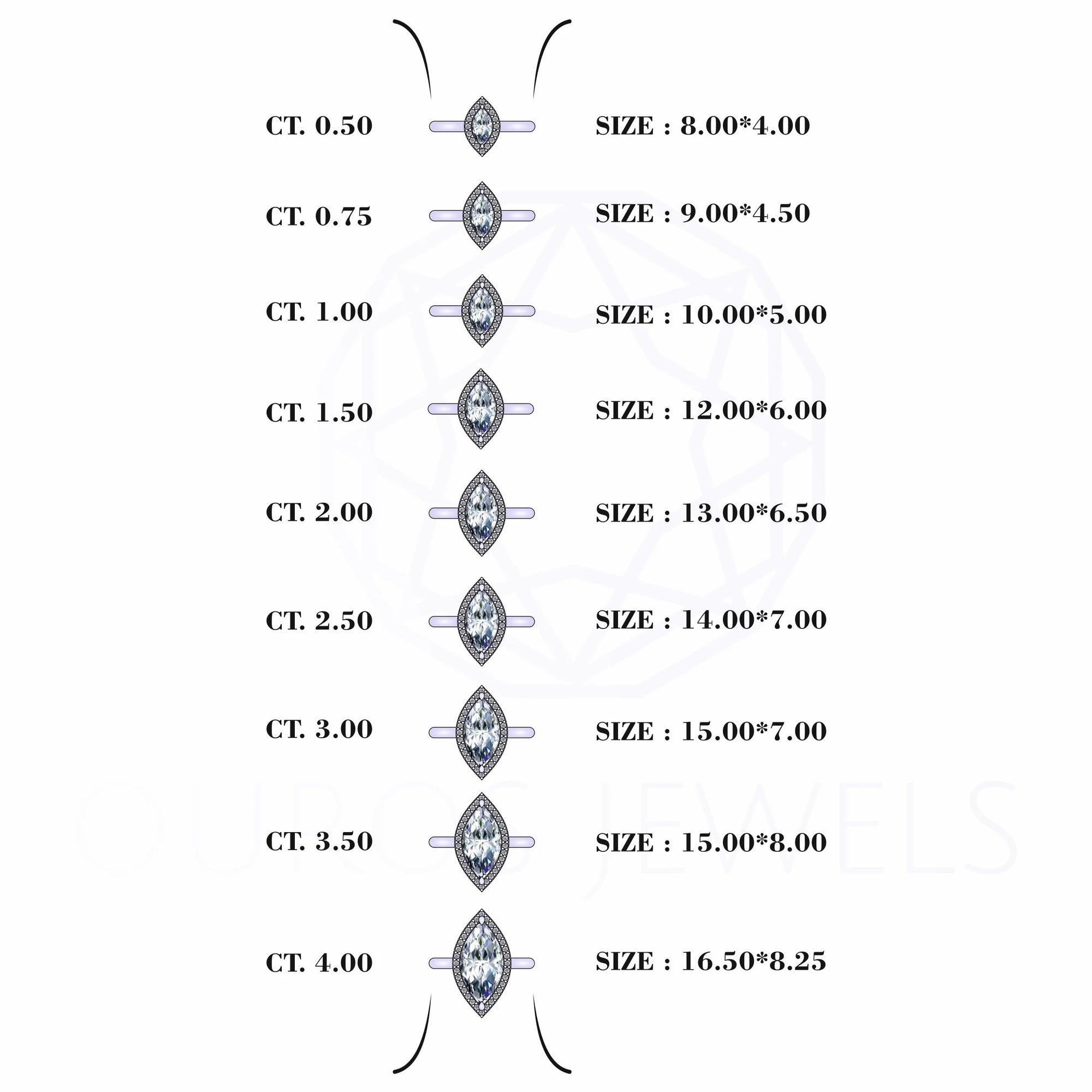 Marquise Diamond Halo Solitaire Engagement Ring Rings