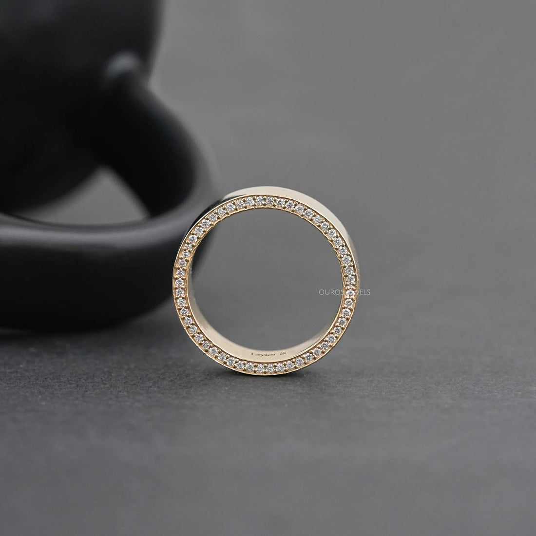 Men's Matte Finish Round Diamond Eternity Band Rings