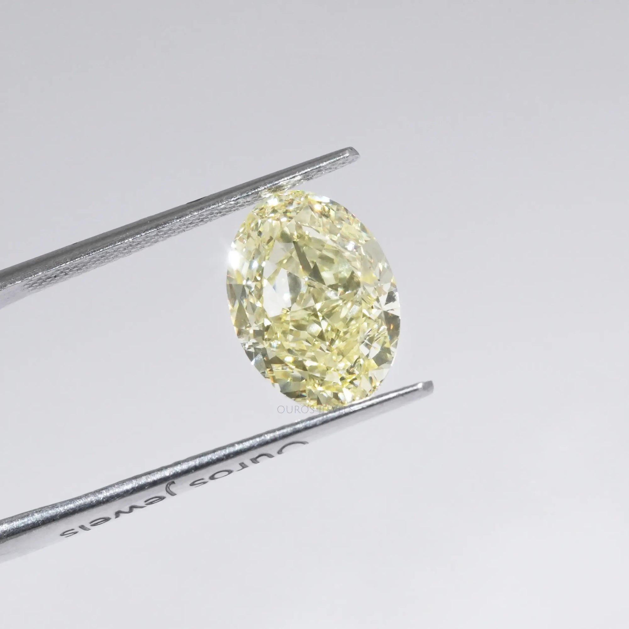 Fancy Yellow Modified Oval Cut Loose Diamond