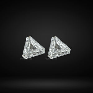 Paire de diamants de laboratoire triangulaires modifiés