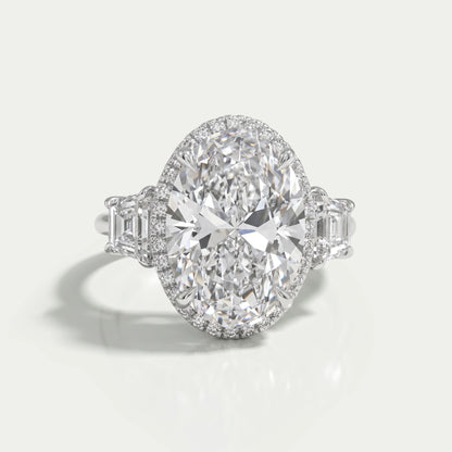 Molly Sims Oval Three Stone Ring - 96th Annual Academy Awards