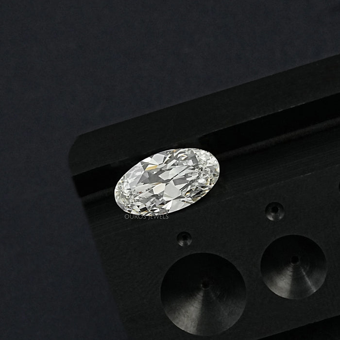 3.43 CT Old Mine Moval Cut Lab Grown Diamond