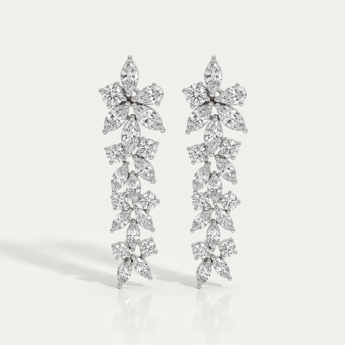 Multi-Shape Lab Grown Diamond Dangle Earrings