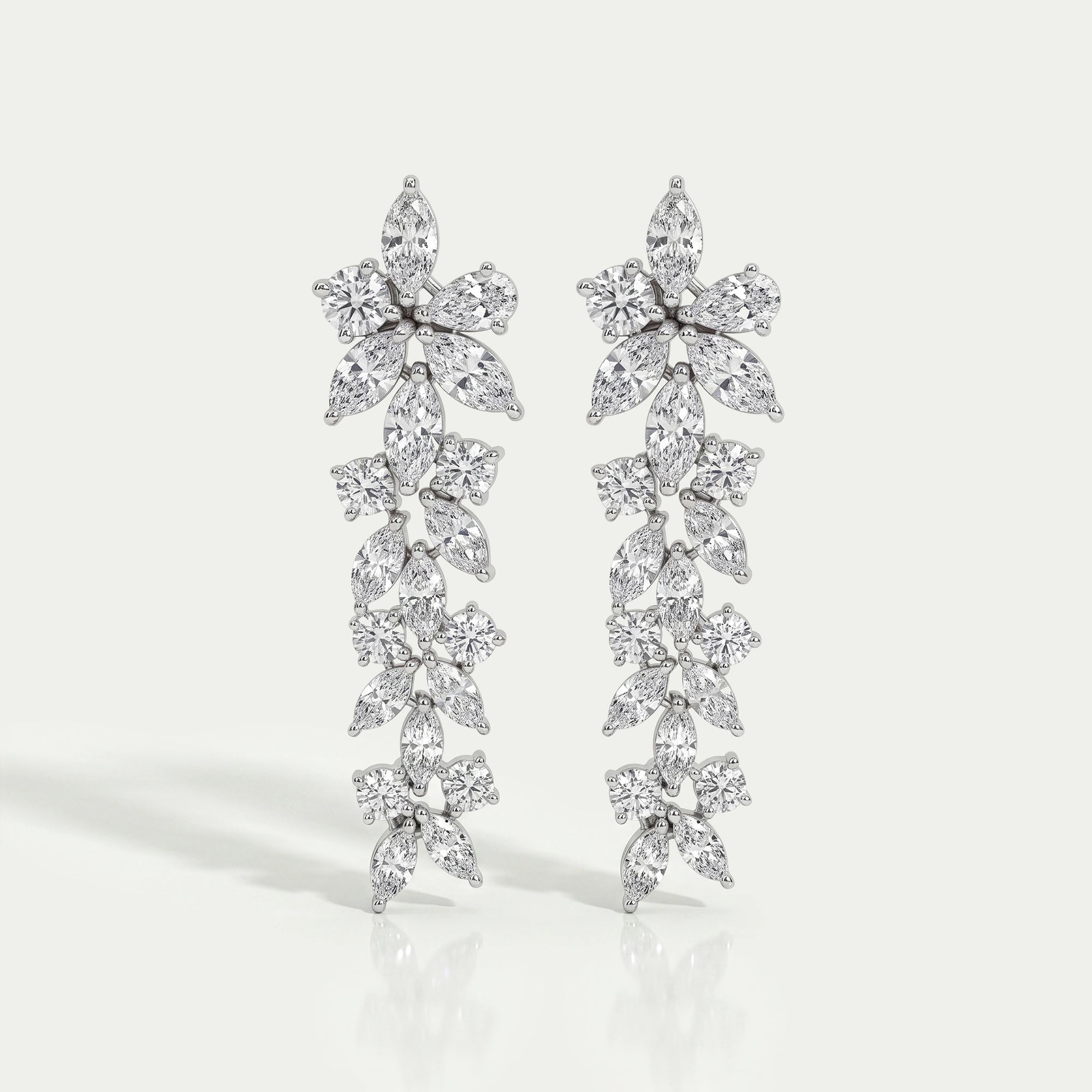 Multi-Shape Lab Grown Diamond Dangle Earrings