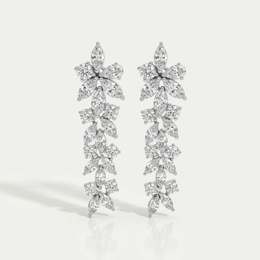 Multi-Shape Lab Grown Diamond Dangle Earrings