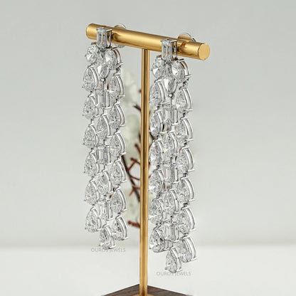 Multi Lab Diamond Chandelier Earrings Earrings