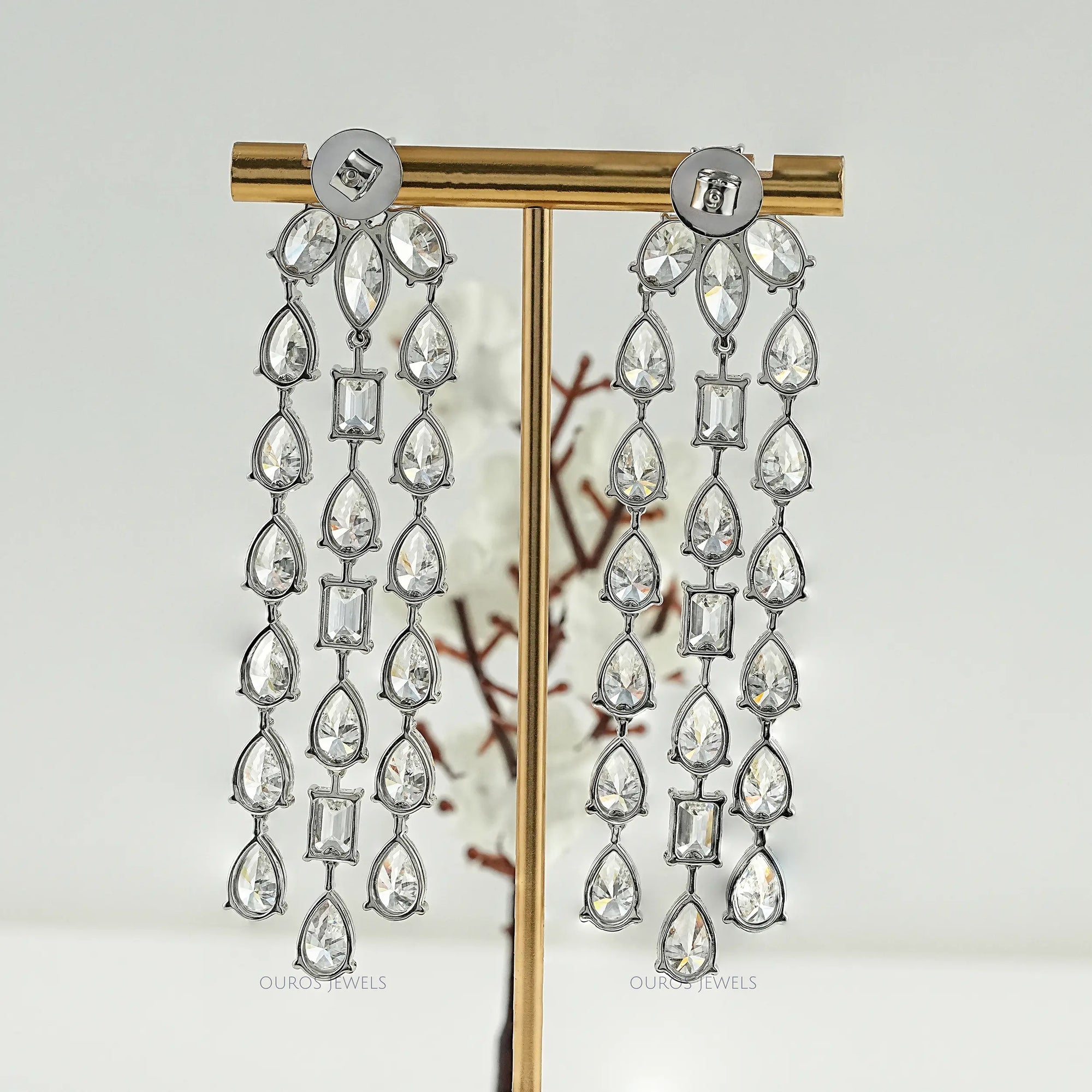 Multi Lab Diamond Chandelier Earrings Earrings